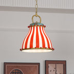 Flick Lampe Pendante en Verre Rayures Rouges et Blanches - Neutralighting
