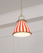 Flick Lampe Pendante en Verre Rayures Rouges et Blanches - Neutralighting