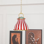 Flick Lampe Pendante en Verre Rayures Rouges et Blanches - Neutralighting