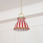 Flick Lampe Pendante en Verre Rayures Rouges et Blanches - Neutralighting