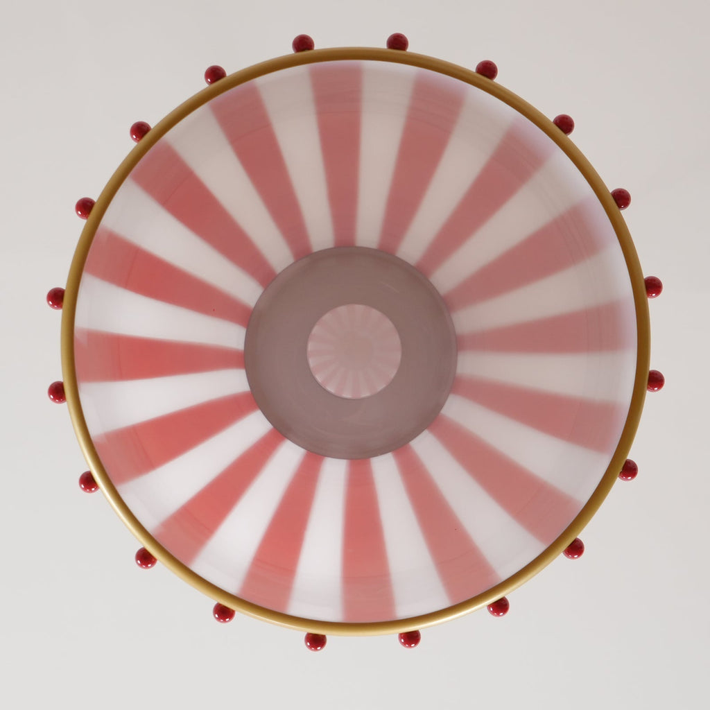 Flick Lampe Pendante en Verre Rayures Rouges et Blanches - Neutralighting