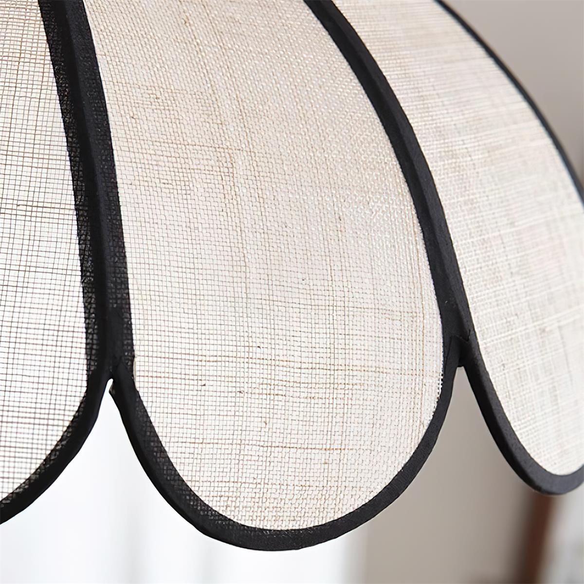 Pendant Lampe à Cadre Festonné en Fibre Végétale Minimaliste - Neutralighting