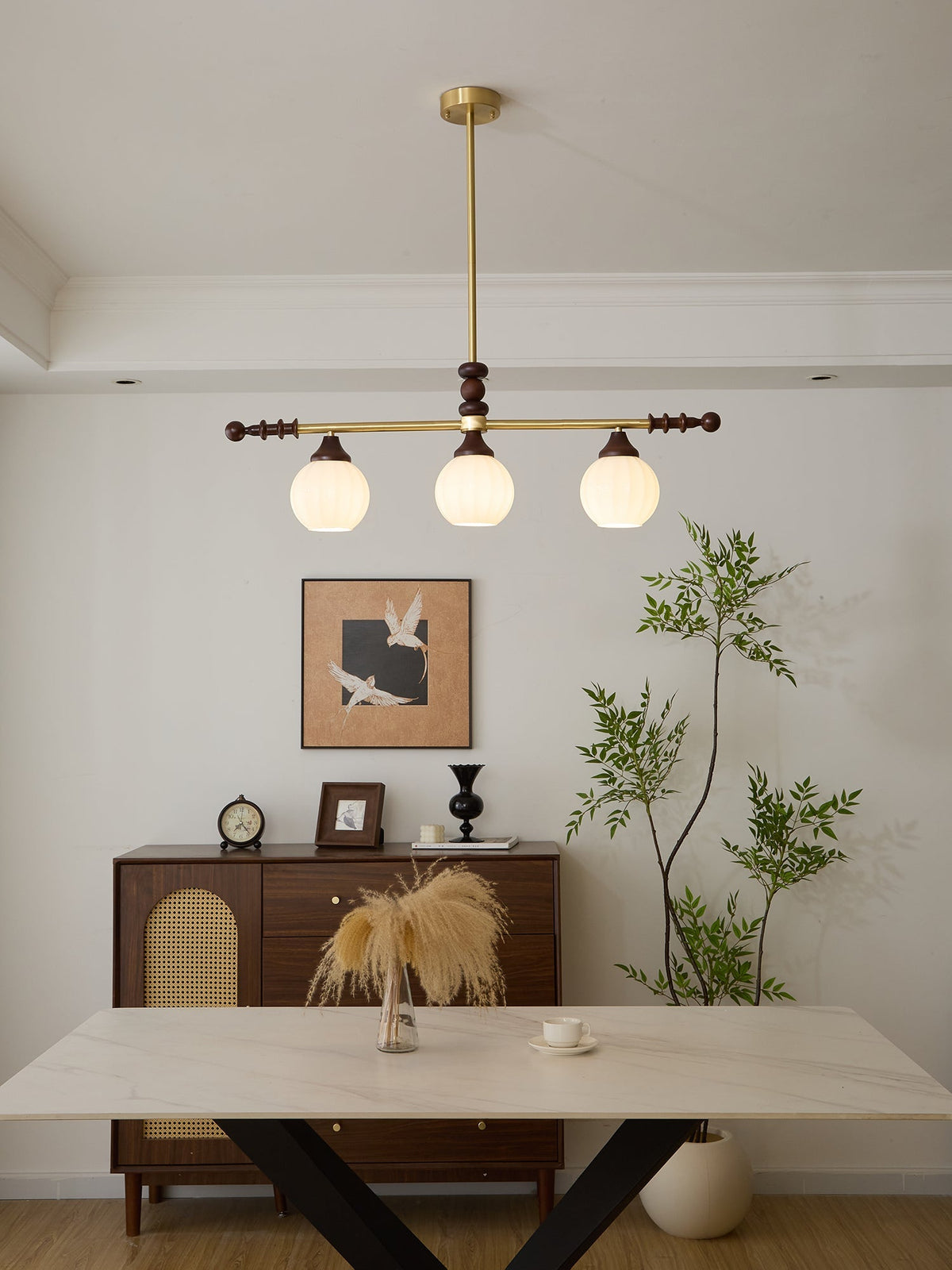 Vosole Lustre Vintage Traditionnel Élégant en Bois - Neutralighting