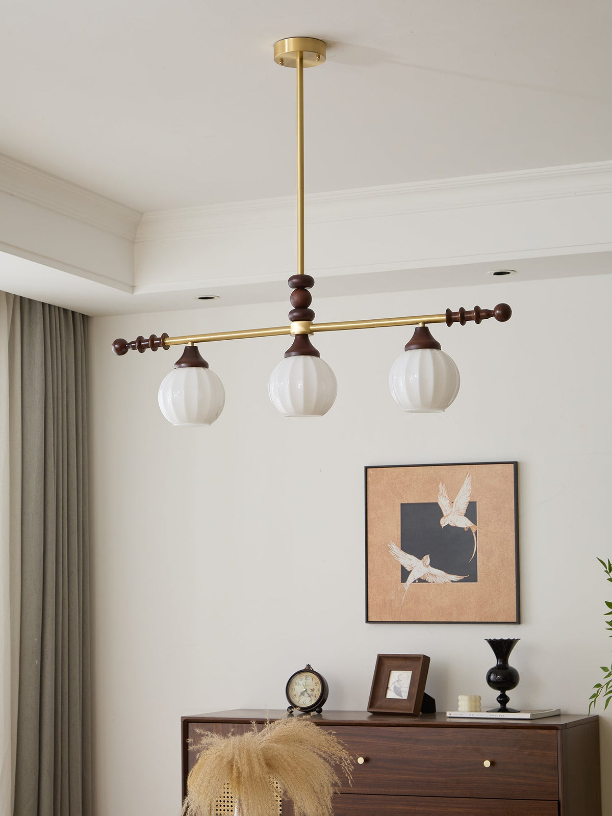 Vosole Lustre Vintage Traditionnel Élégant en Bois - Neutralighting