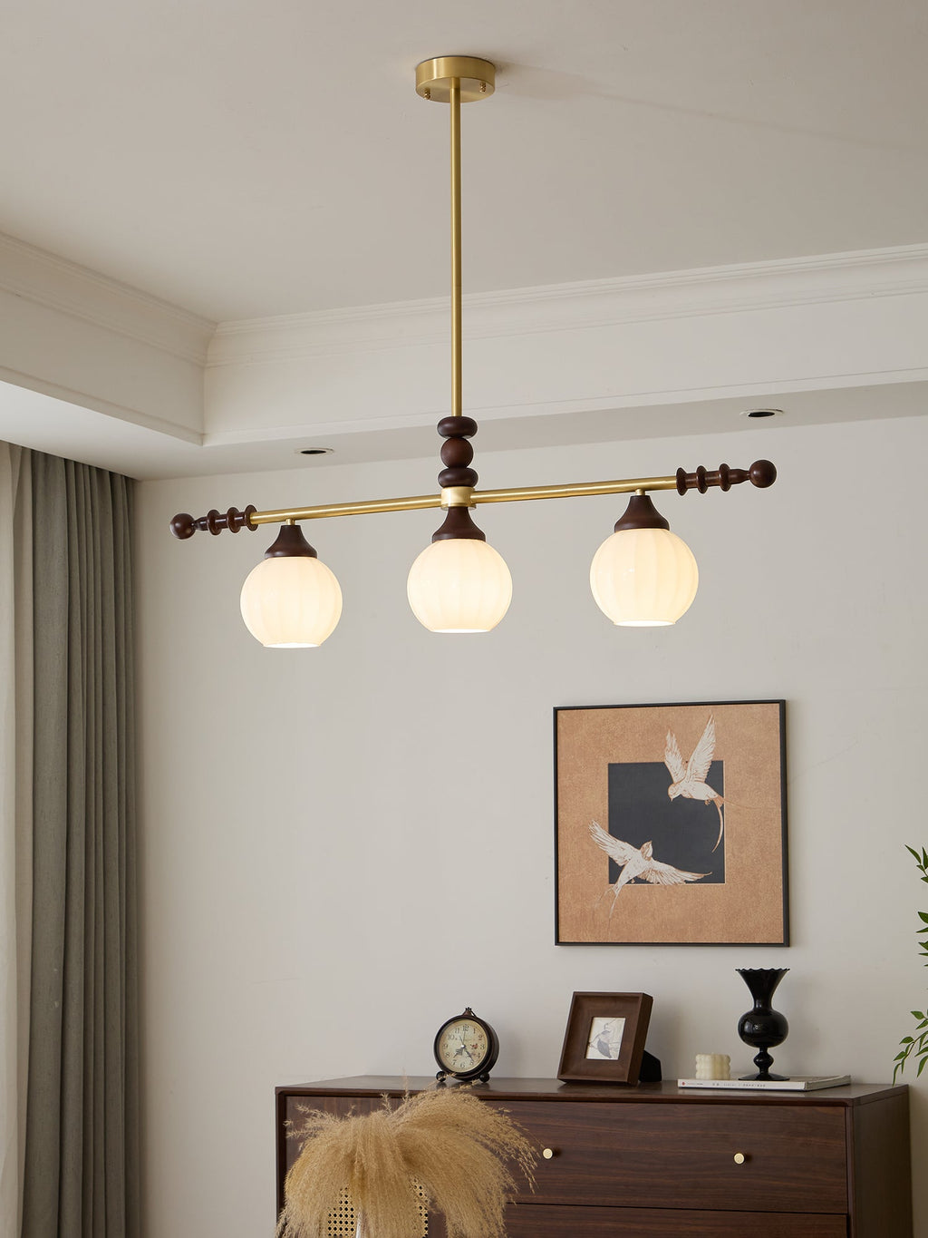Vosole Lustre Vintage Traditionnel Élégant en Bois - Neutralighting