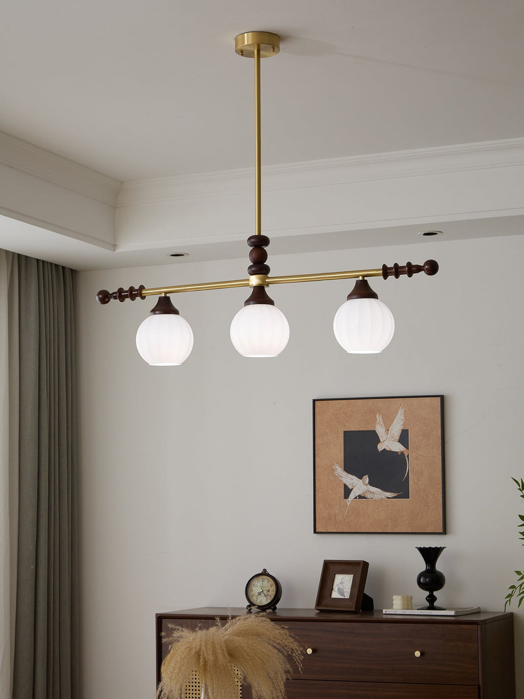Vosole Lustre Vintage Traditionnel Élégant en Bois - Neutralighting