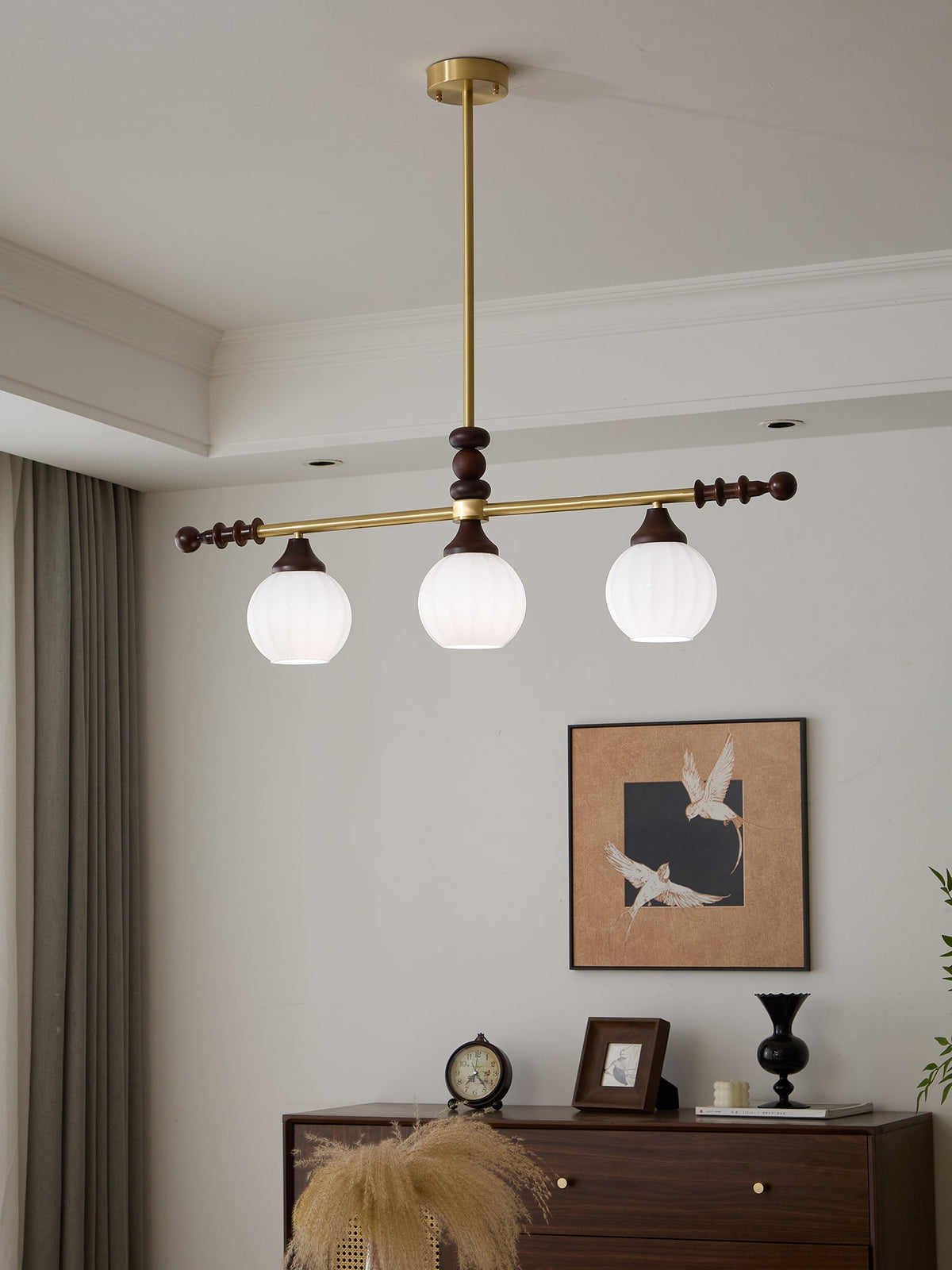 Vosole Lustre Vintage Traditionnel Élégant en Bois - Neutralighting