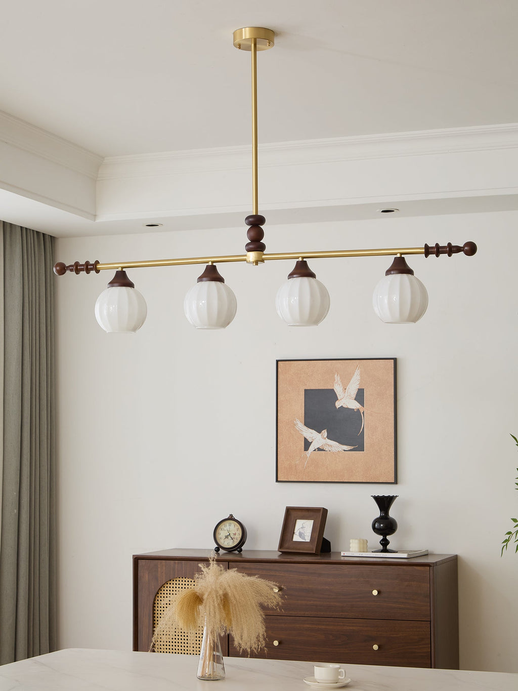 Vosole Lustre Vintage Traditionnel Élégant en Bois - Neutralighting