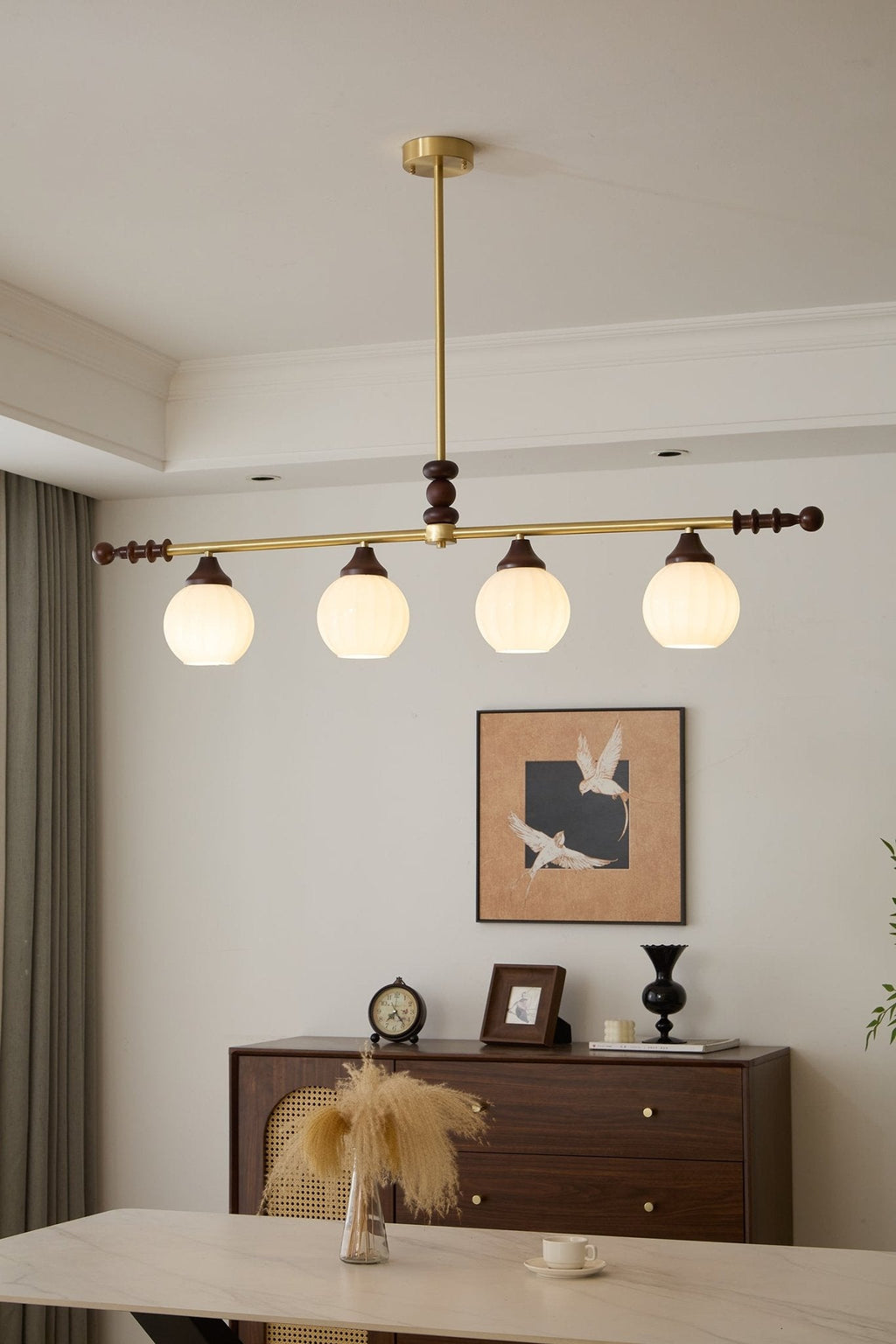 Vosole Lustre Vintage Traditionnel Élégant en Bois - Neutralighting