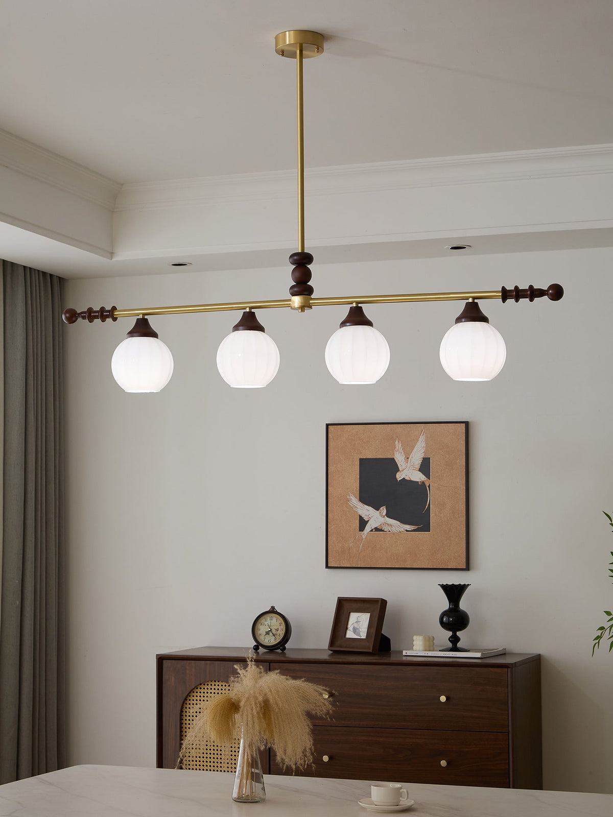 Vosole Lustre Vintage Traditionnel Élégant en Bois - Neutralighting