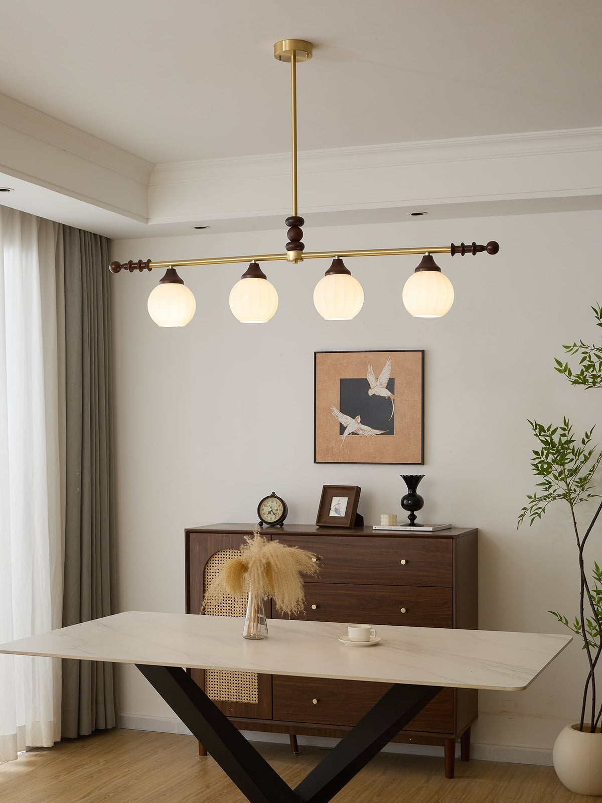 Vosole Lustre Vintage Traditionnel Élégant en Bois - Neutralighting