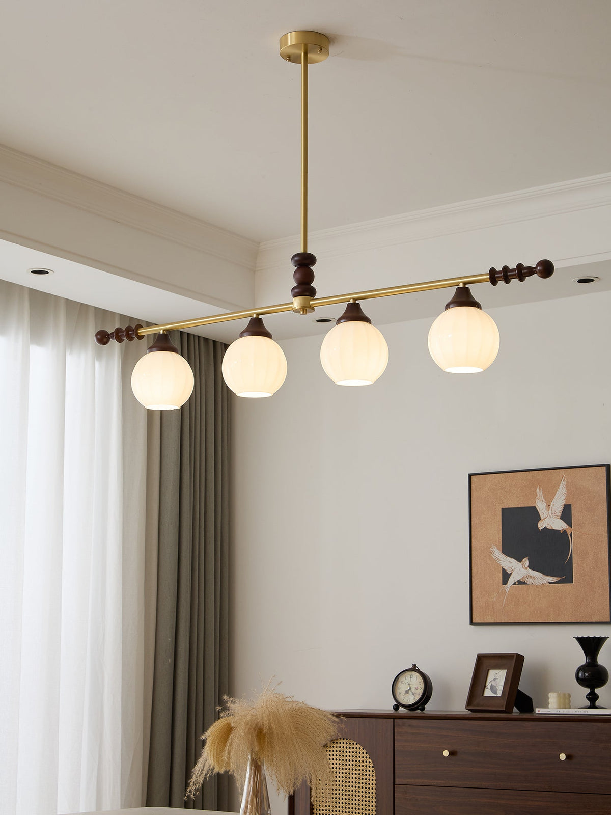 Vosole Lustre Vintage Traditionnel Élégant en Bois - Neutralighting