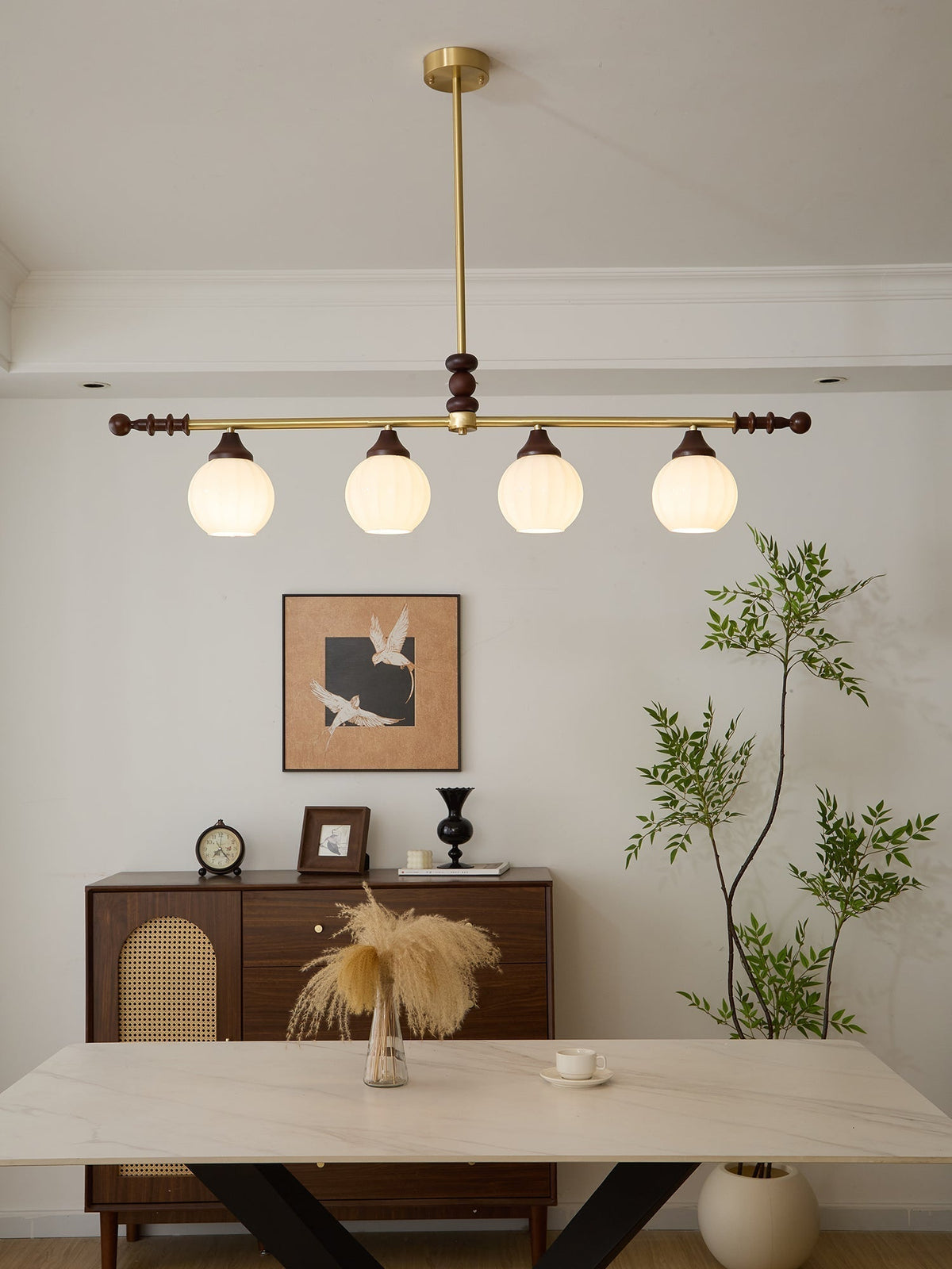 Vosole Lustre Vintage Traditionnel Élégant en Bois - Neutralighting