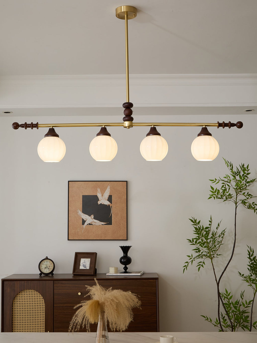 Vosole Lustre Vintage Traditionnel Élégant en Bois - Neutralighting