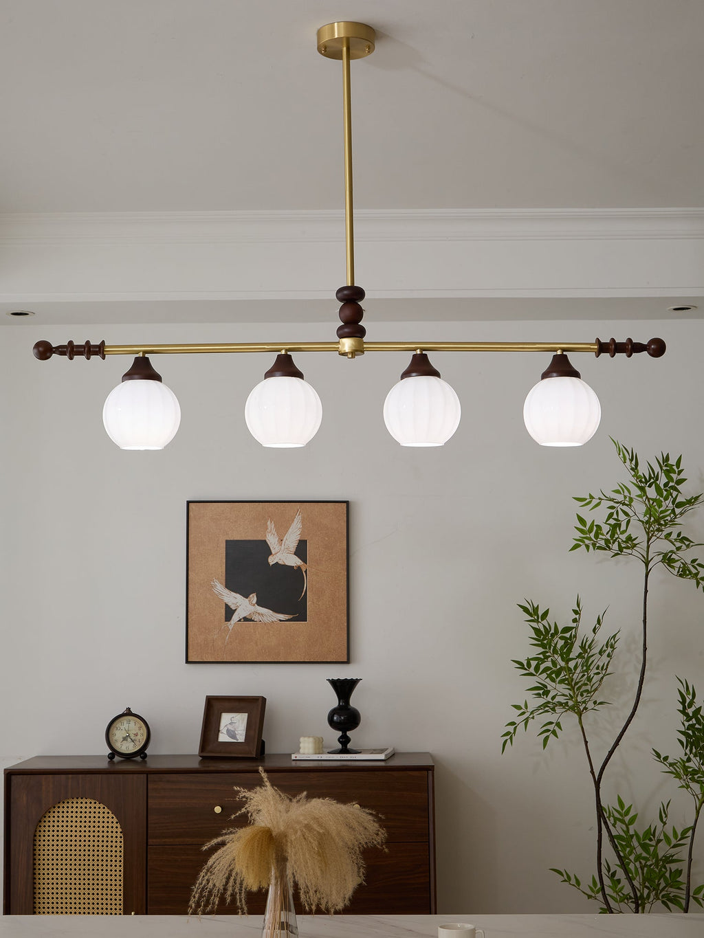 Vosole Lustre Vintage Traditionnel Élégant en Bois - Neutralighting