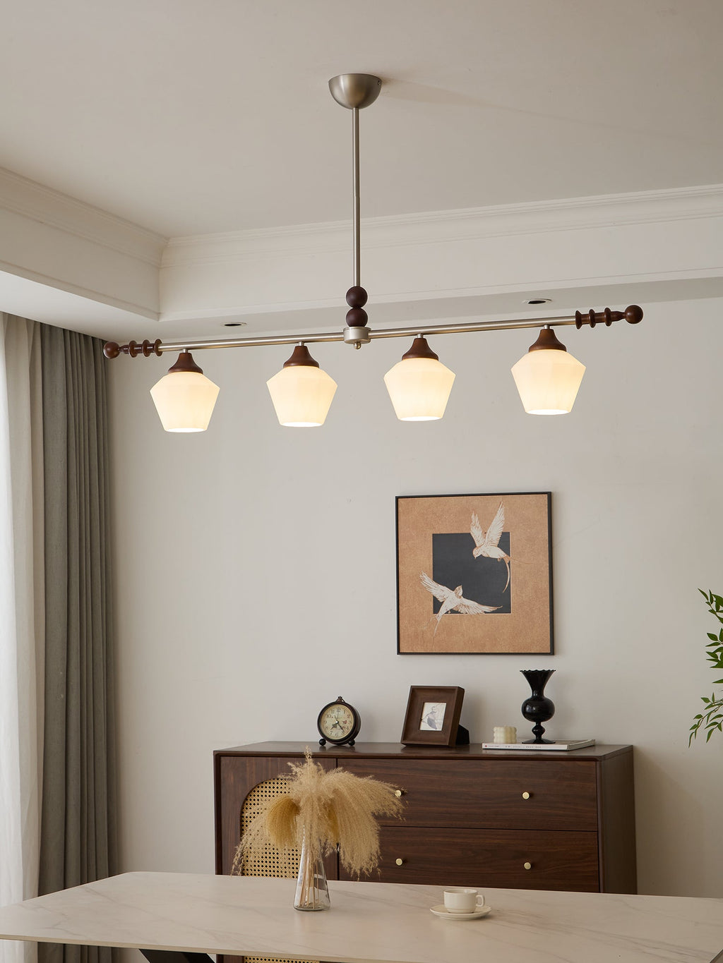 Vosole Lustre Vintage Traditionnel Élégant en Bois - Neutralighting