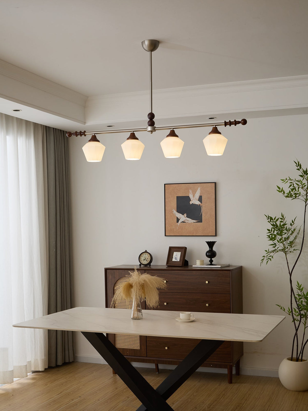 Vosole Lustre Vintage Traditionnel Élégant en Bois - Neutralighting