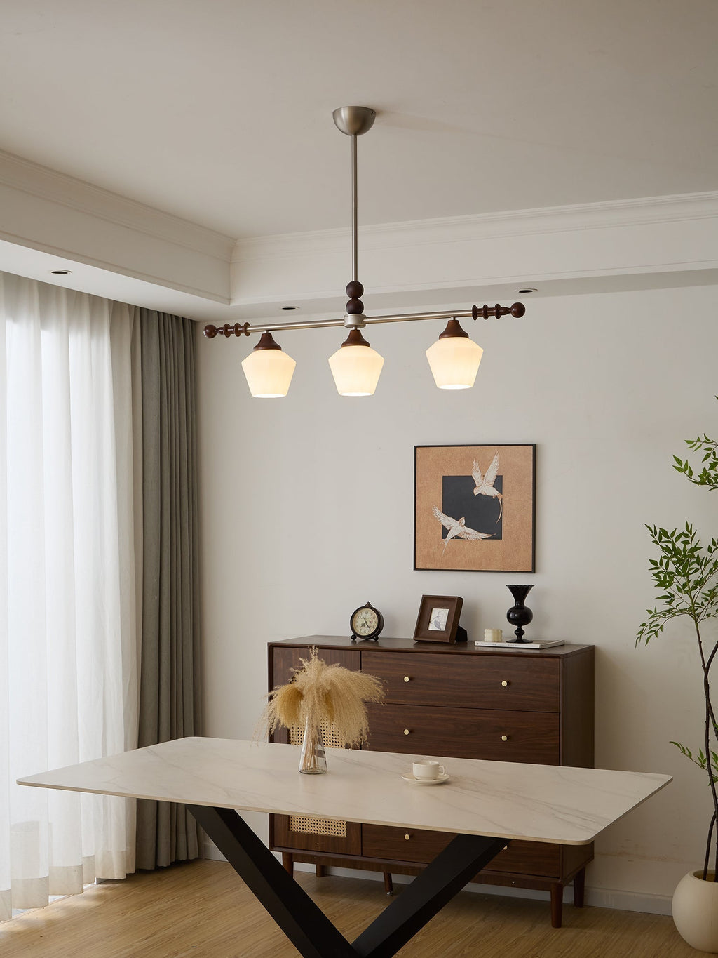 Vosole Lustre Vintage Traditionnel Élégant en Bois - Neutralighting