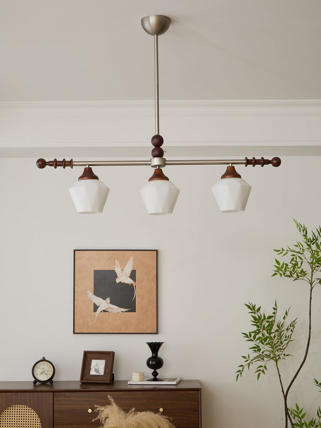 Vosole Lustre Vintage Traditionnel Élégant en Bois - Neutralighting