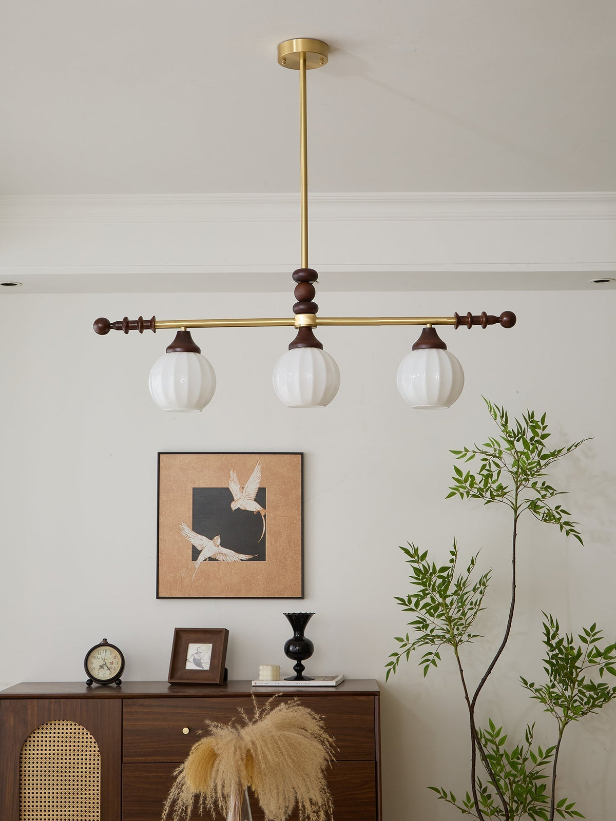 Vosole Lustre Vintage Traditionnel Élégant en Bois - Neutralighting