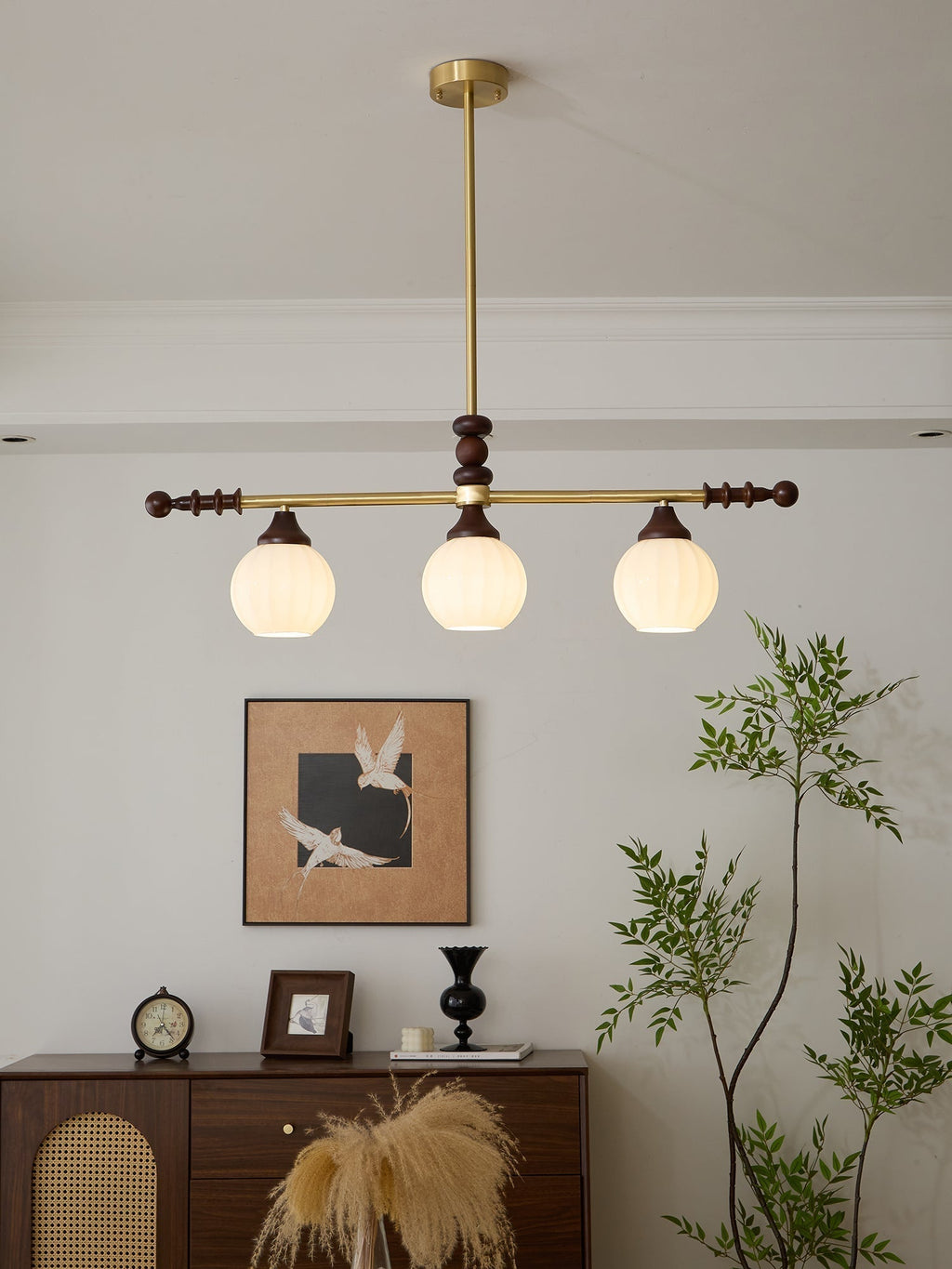 Vosole Lustre Vintage Traditionnel Élégant en Bois - Neutralighting