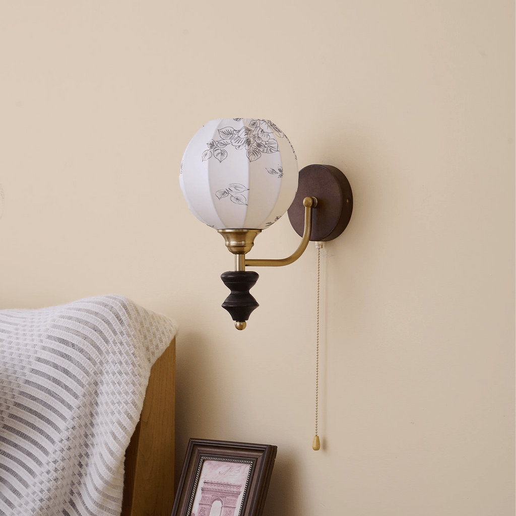 Eshae Applique Murale en Tissu et Bois Premium - Neutralighting