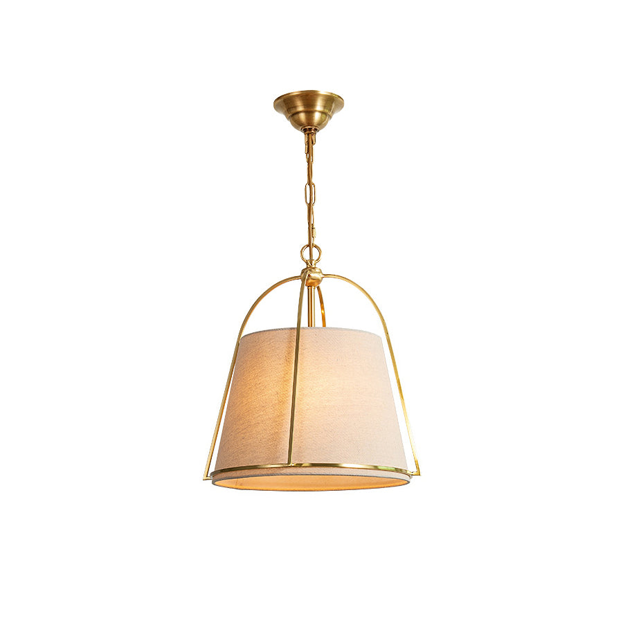 Yonder Lampe Pendante Métal Laiton Tissu Classique Traditionnel - Neutralighting