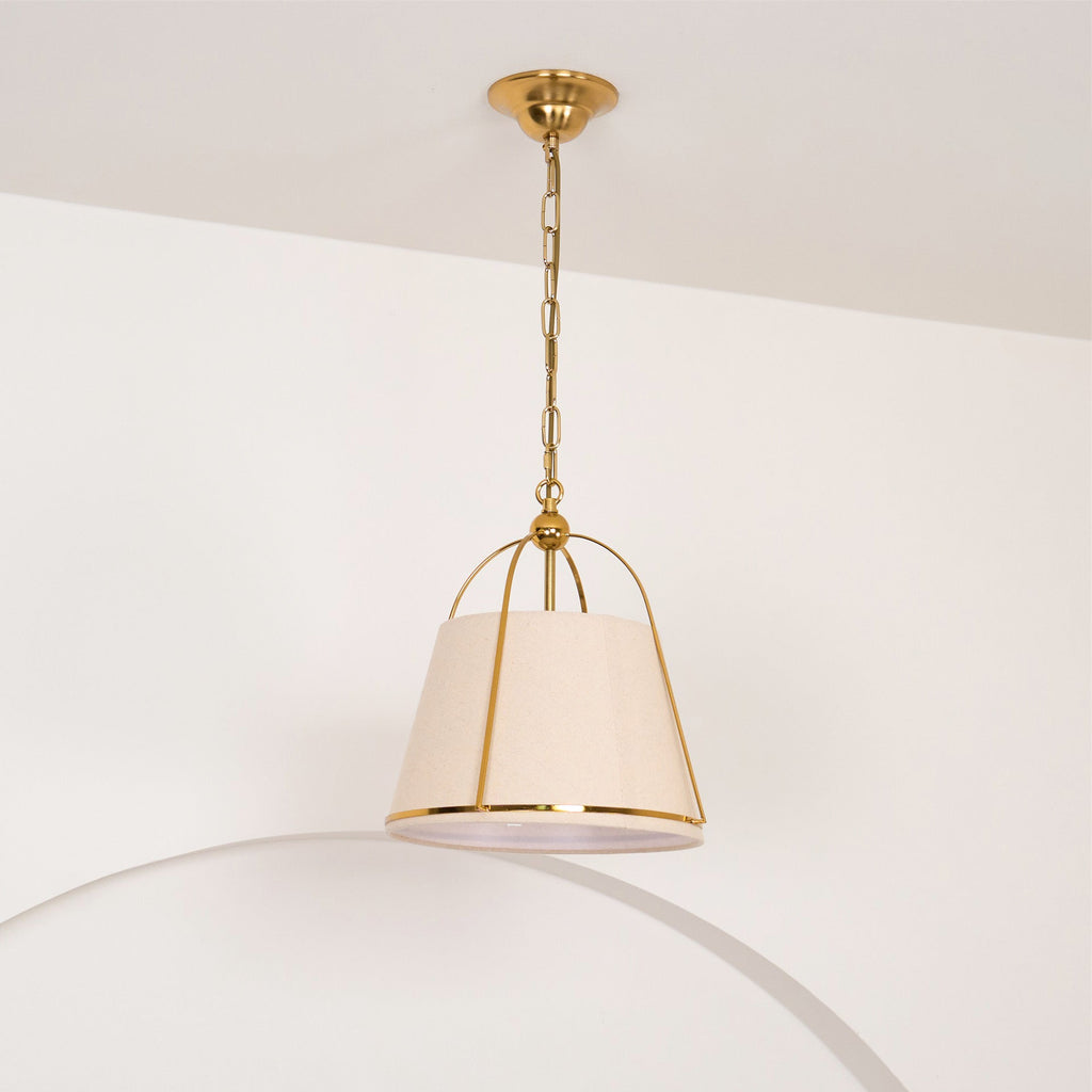 Yonder Lampe Pendante Métal Laiton Tissu Classique Traditionnel - Neutralighting