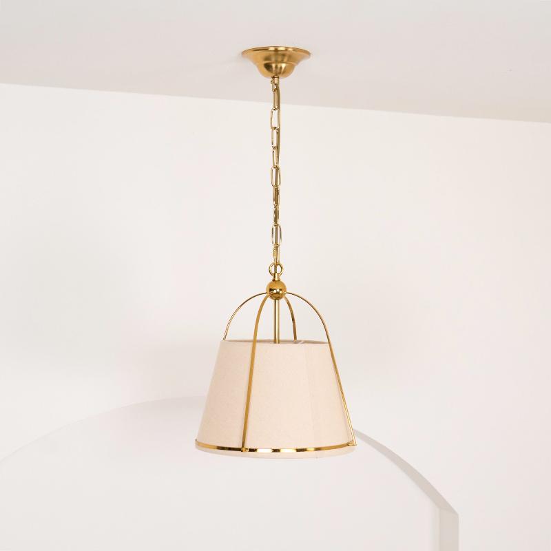 Yonder Lampe Pendante Métal Laiton Tissu Classique Traditionnel - Neutralighting