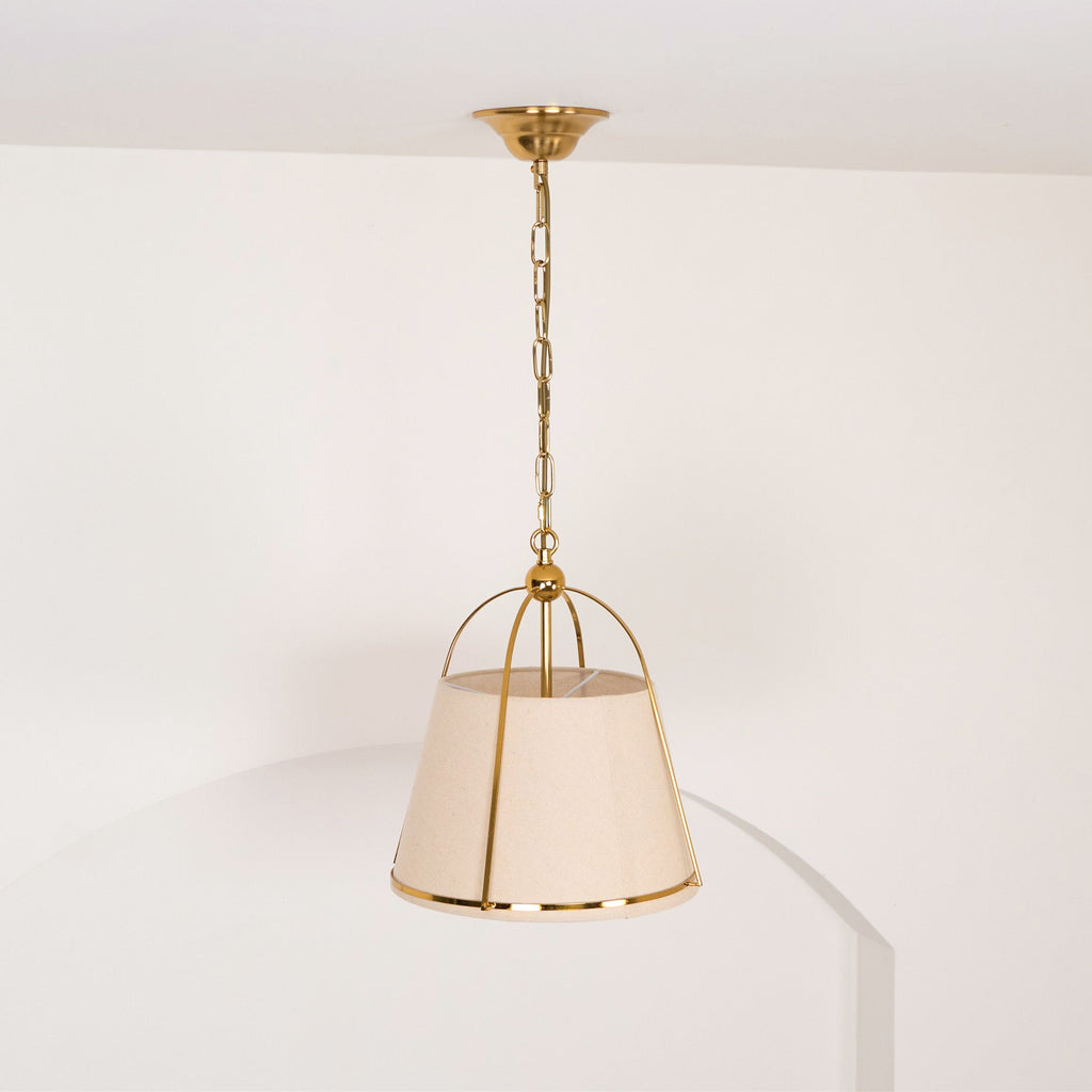 Yonder Lampe Pendante Métal Laiton Tissu Classique Traditionnel - Neutralighting