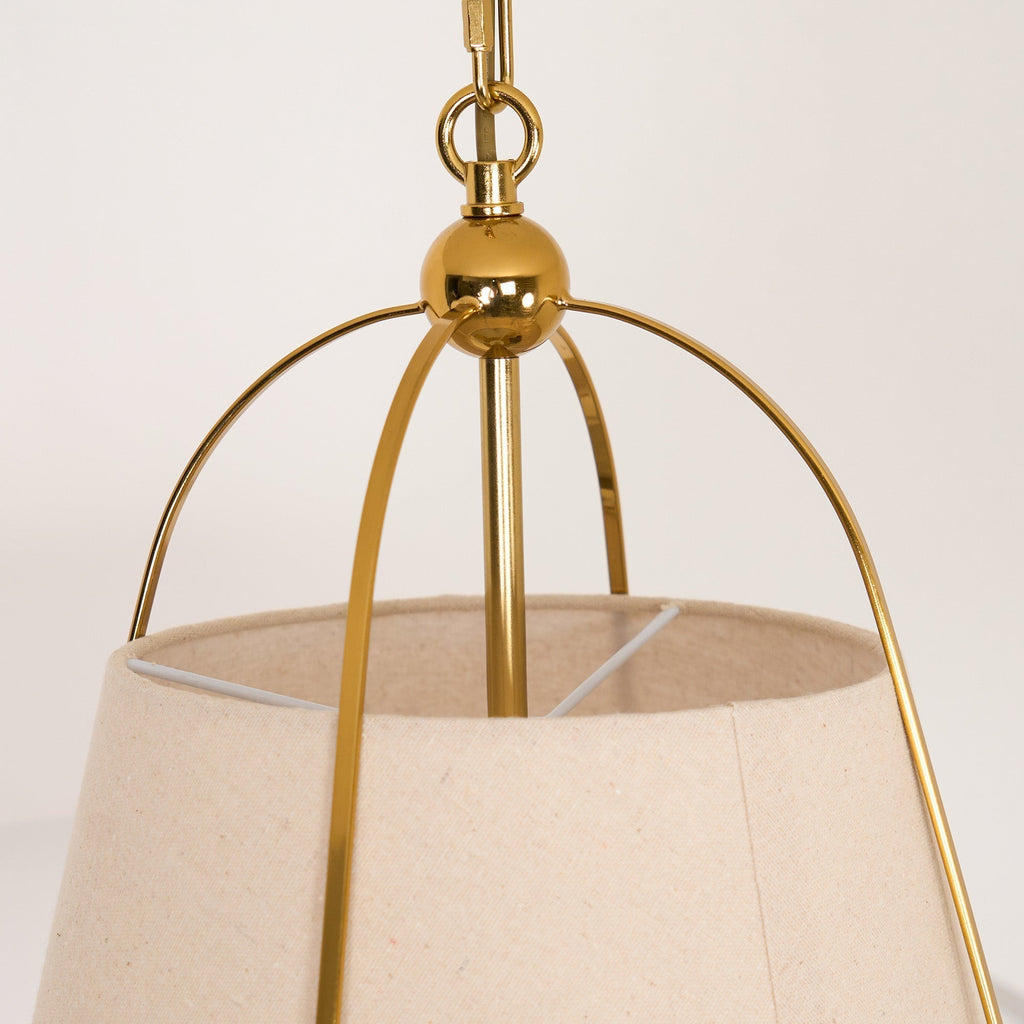 Yonder Lampe Pendante Métal Laiton Tissu Classique Traditionnel - Neutralighting