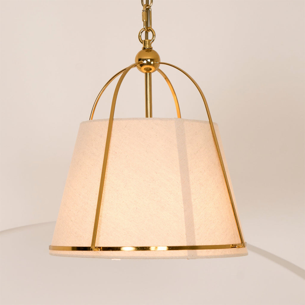 Yonder Lampe Pendante Métal Laiton Tissu Classique Traditionnel - Neutralighting