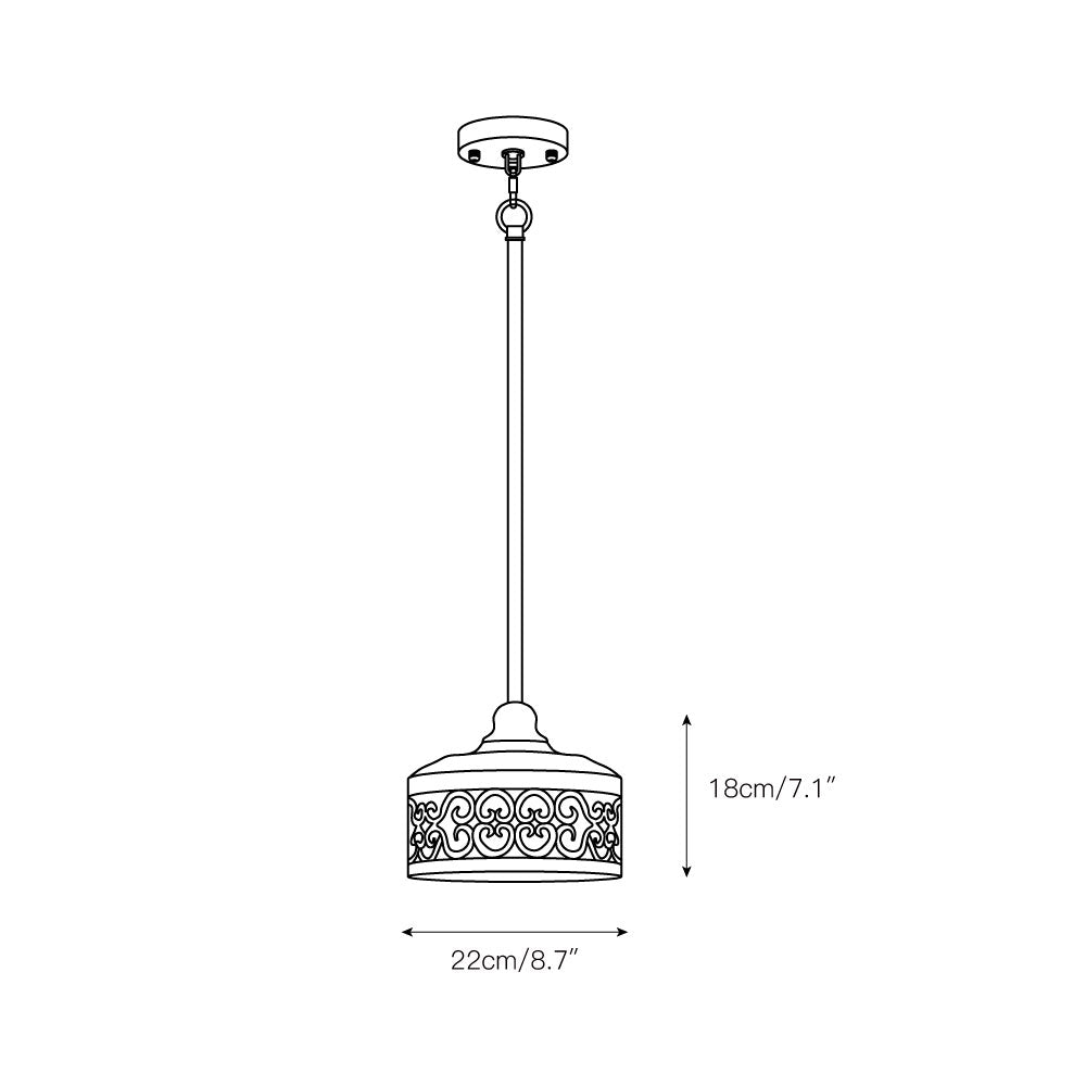 Zest Lampe Pendante Métal Art Classique Vintage - Neutralighting