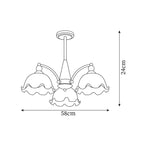 Claudia Lustre Abat-jours Dépoli Volants Floraux - Neutralighting