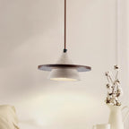 Ritta Suspension Bois Disque Travertin - Neutralighting