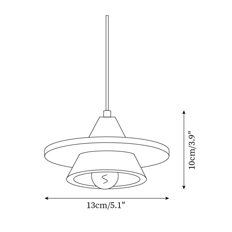 Ritta Suspension Bois Disque Travertin - Neutralighting