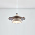 Ritta Suspension Bois Disque Travertin - Neutralighting