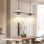 Ritta Suspension Bois Disque Travertin - Neutralighting