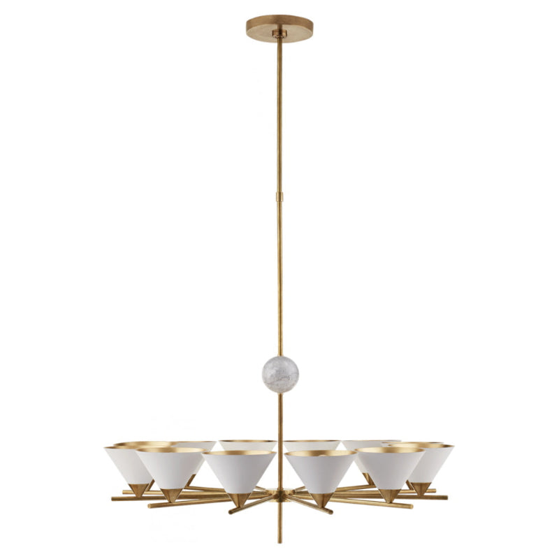 Bloom Chandelier Métal Marbre Vintage Grand Modèle - Neutralighting