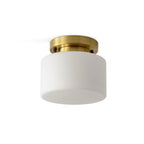 Elsilisra Plafonnier Flush Art Nordique Laiton Verre - Neutralighting