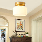 Elsilisra Plafonnier Flush Art Nordique Laiton Verre - Neutralighting