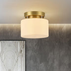 Elsilisra Plafonnier Flush Art Nordique Laiton Verre - Neutralighting