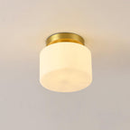 Elsilisra Plafonnier Flush Art Nordique Laiton Verre - Neutralighting