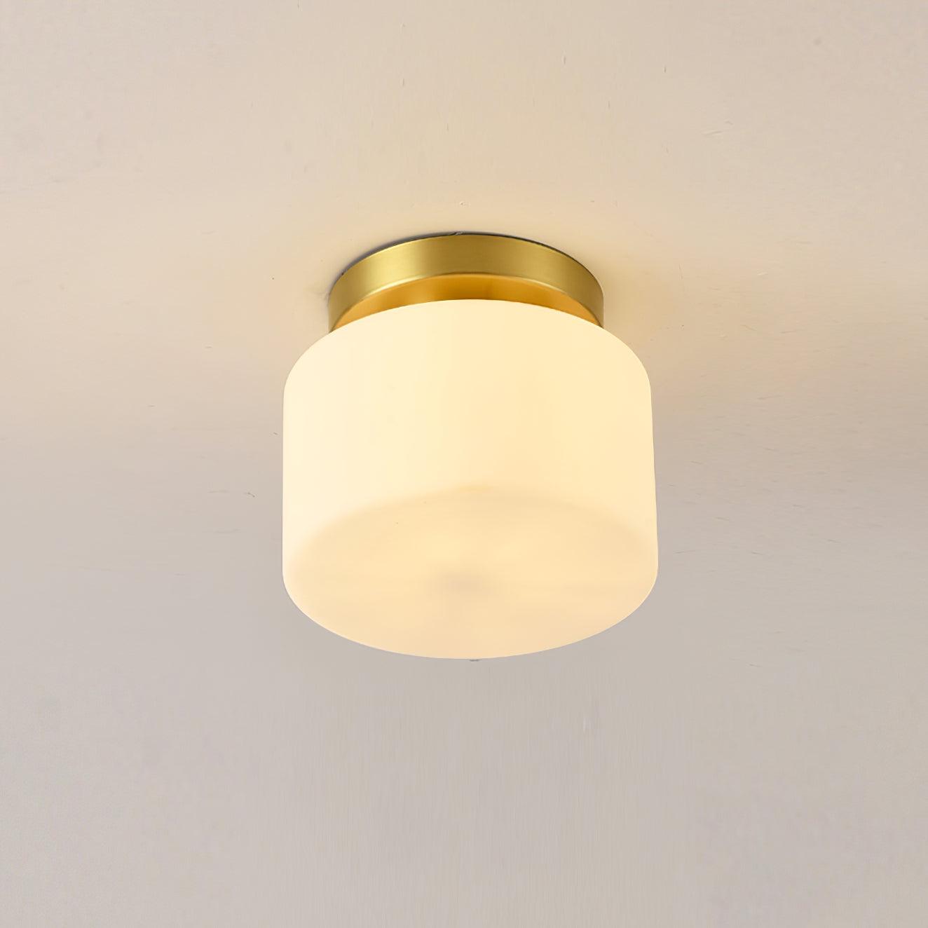 Elsilisra Plafonnier Flush Art Nordique Laiton Verre - Neutralighting