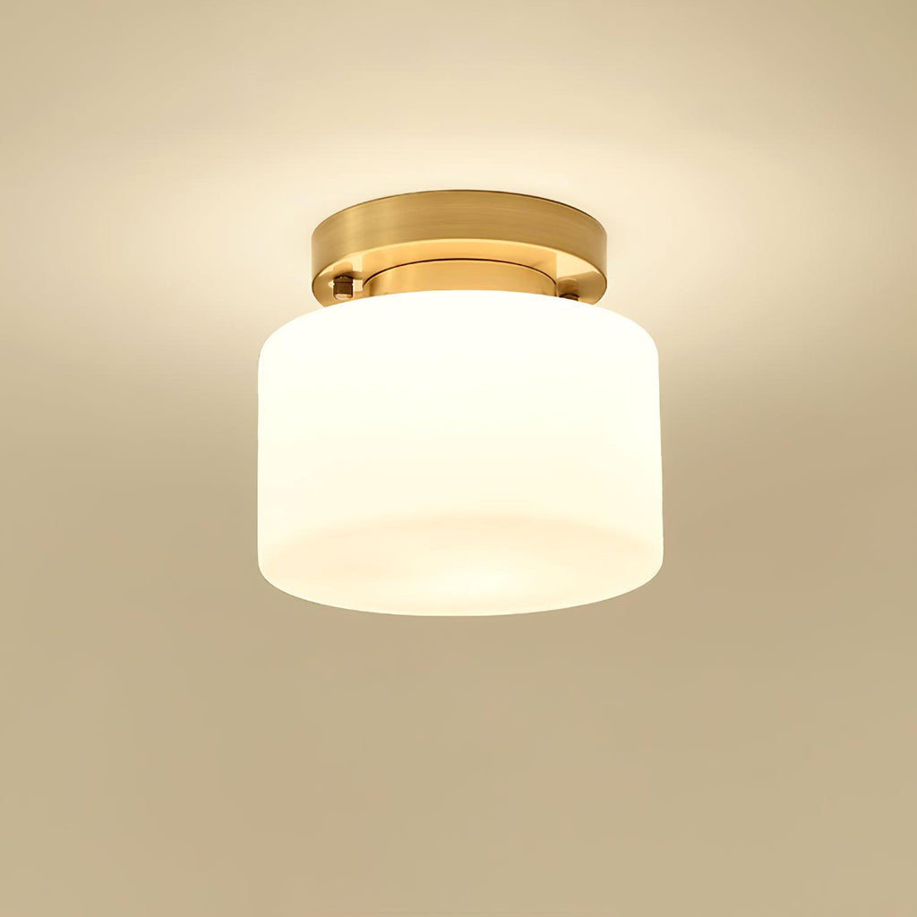 Elsilisra Plafonnier Flush Art Nordique Laiton Verre - Neutralighting