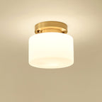 Elsilisra Plafonnier Flush Art Nordique Laiton Verre - Neutralighting
