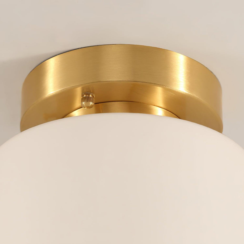Elsilisra Plafonnier Flush Art Nordique Laiton Verre - Neutralighting