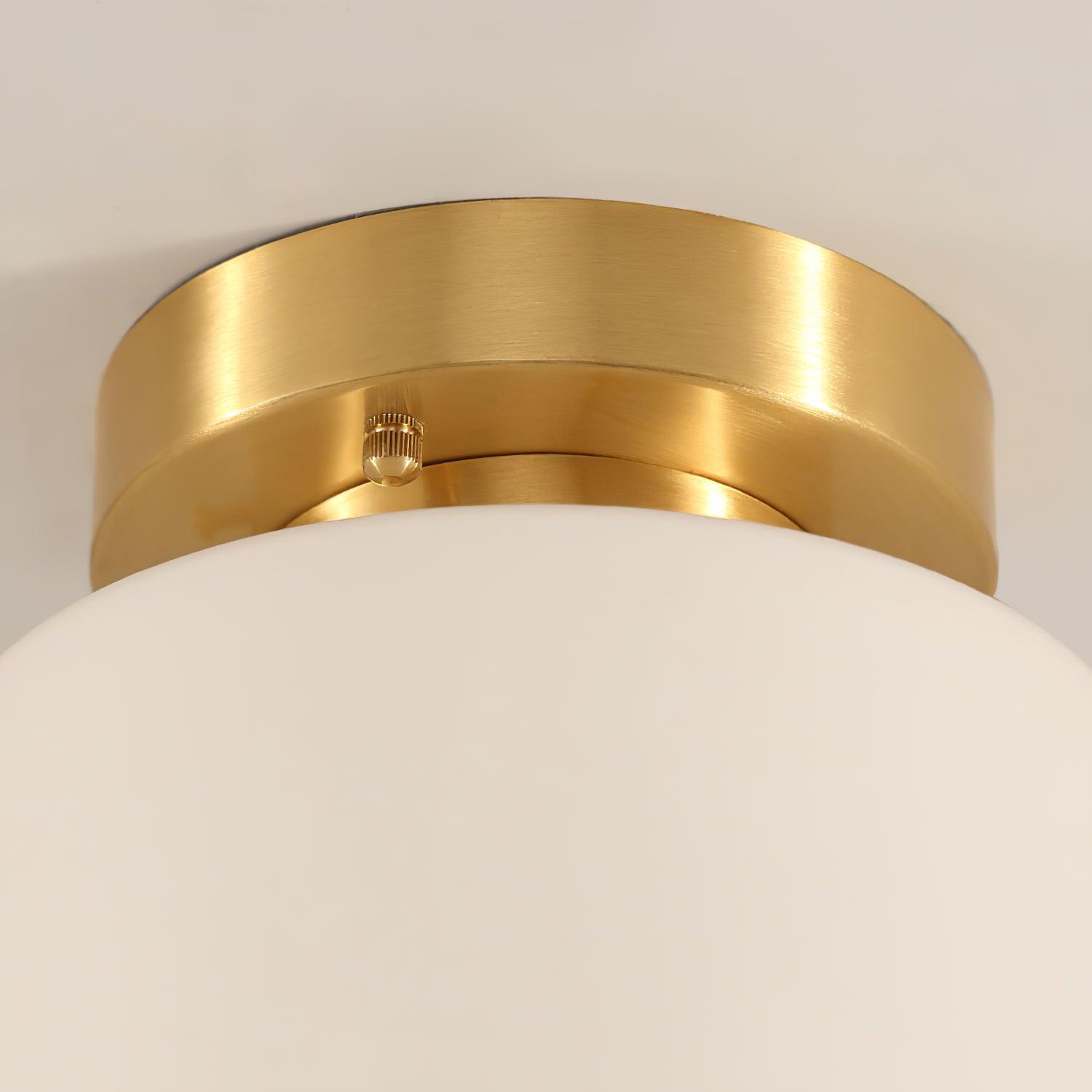 Elsilisra Plafonnier Flush Art Nordique Laiton Verre - Neutralighting