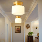 Elsilisra Plafonnier Flush Art Nordique Laiton Verre - Neutralighting