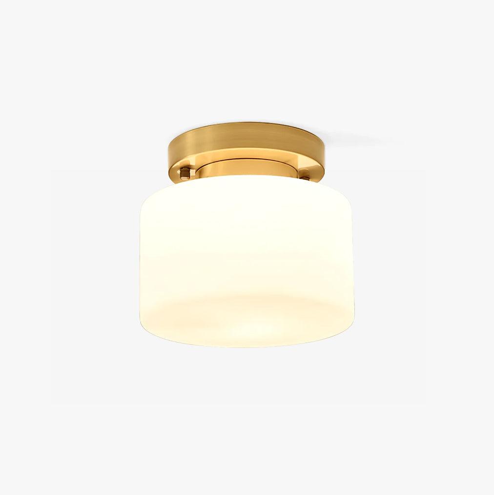 Elsilisra Plafonnier Flush Art Nordique Laiton Verre - Neutralighting